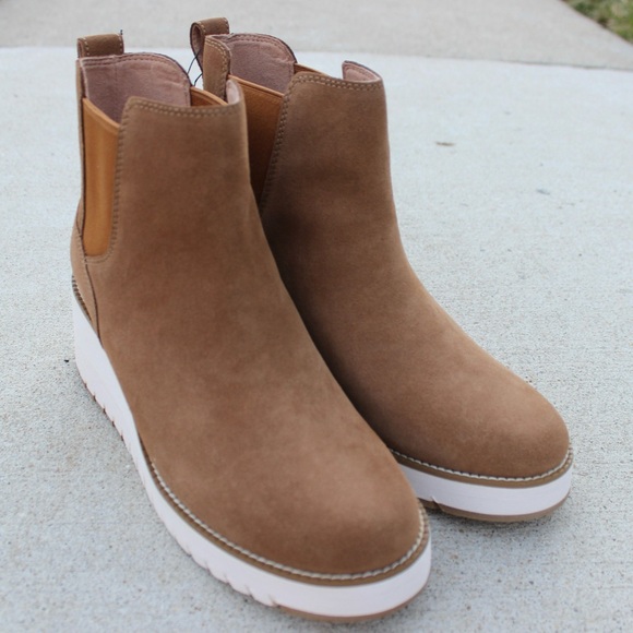 Cole Haan ZG City Suede Wedge Boot Sz 8 - Picture 4 of 8